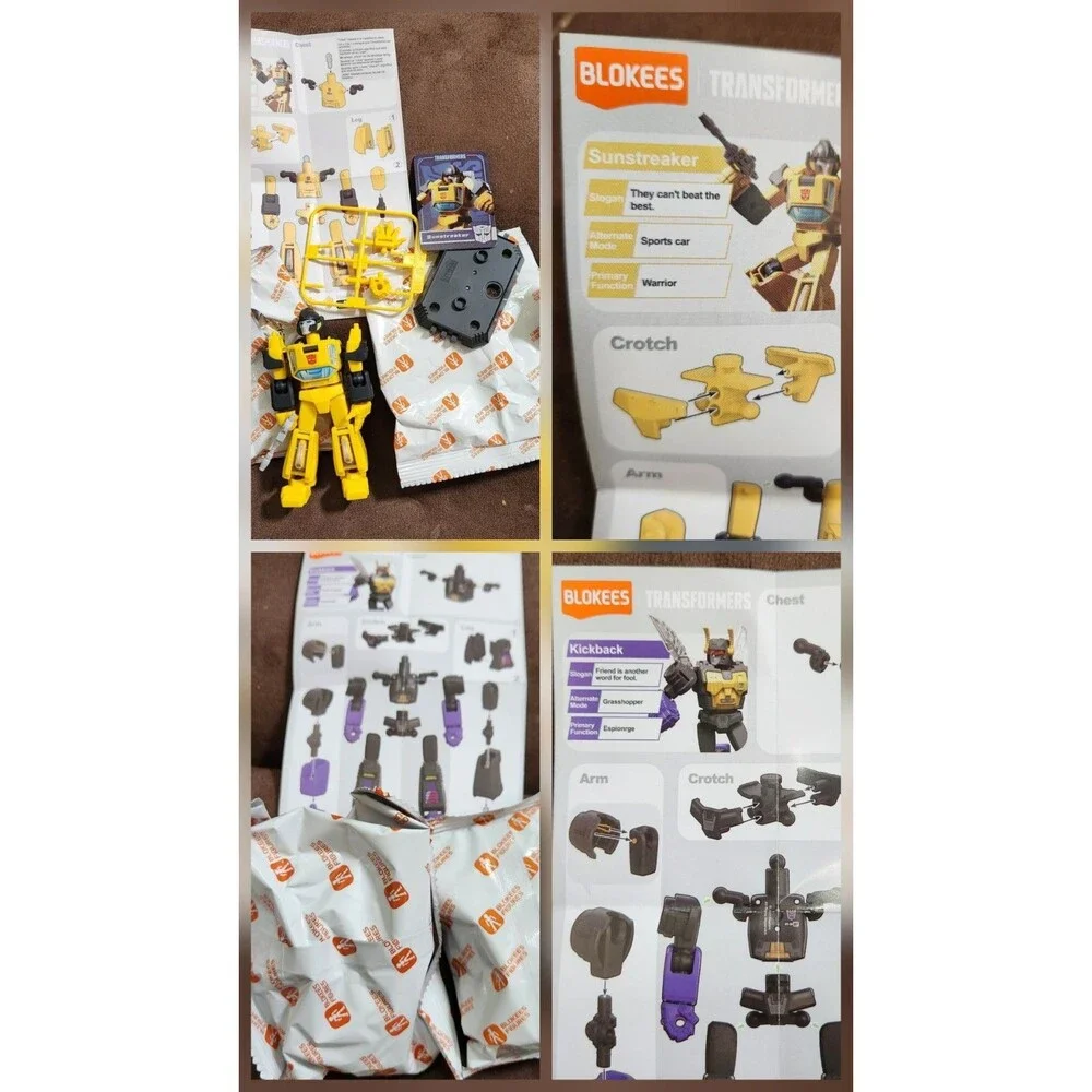 9 BLOKEES TRANSFORMERS GALAXY VERSION 06 8 Unassembled  1 Sunstreaker Assembled
